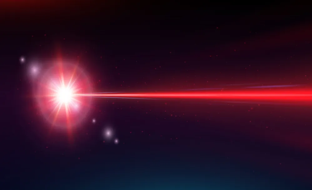 red laser beam illustration
