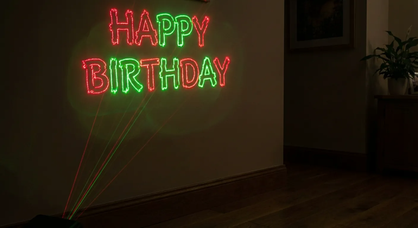Birthday Laser Light Projection