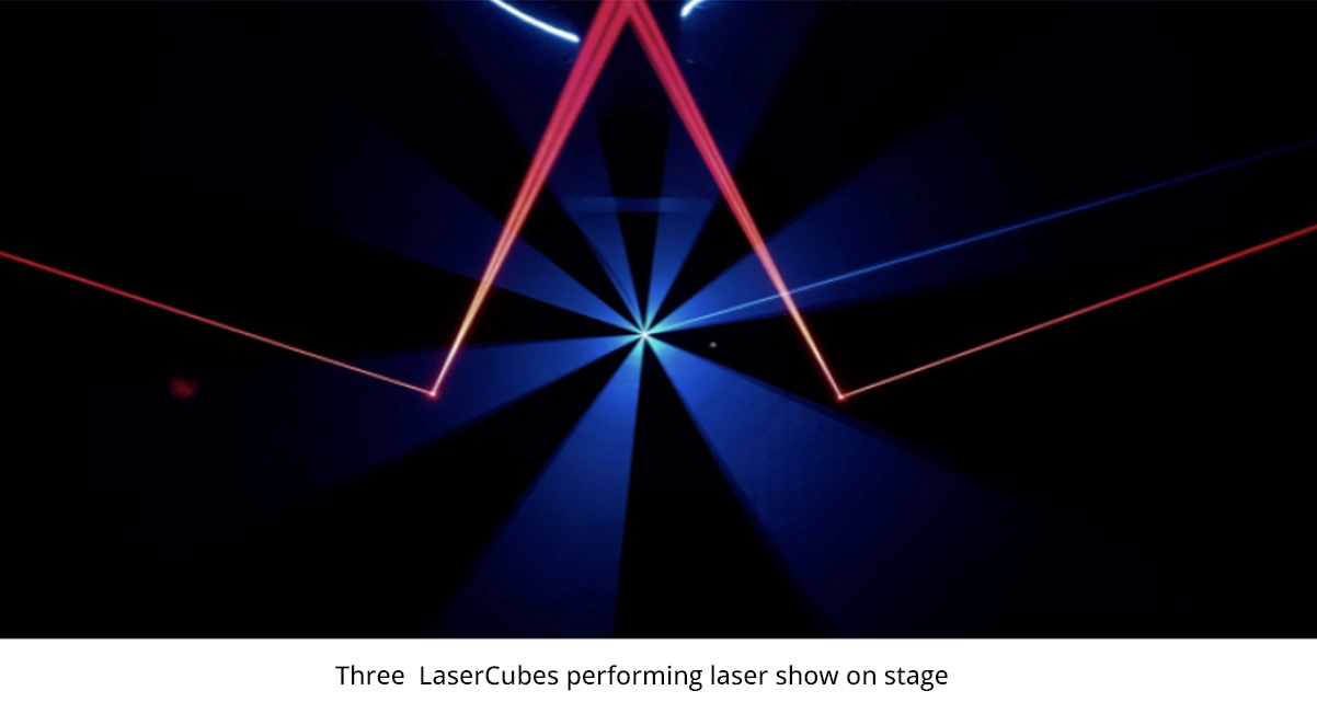 laser_2 Laser light stage using lights from a lasercube lasershow projector