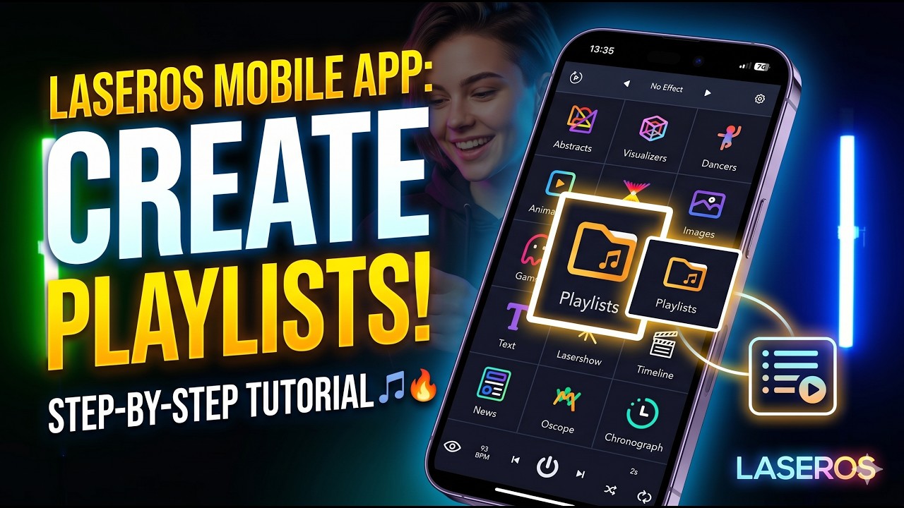 How to create a playlist on LaserOS mobile?